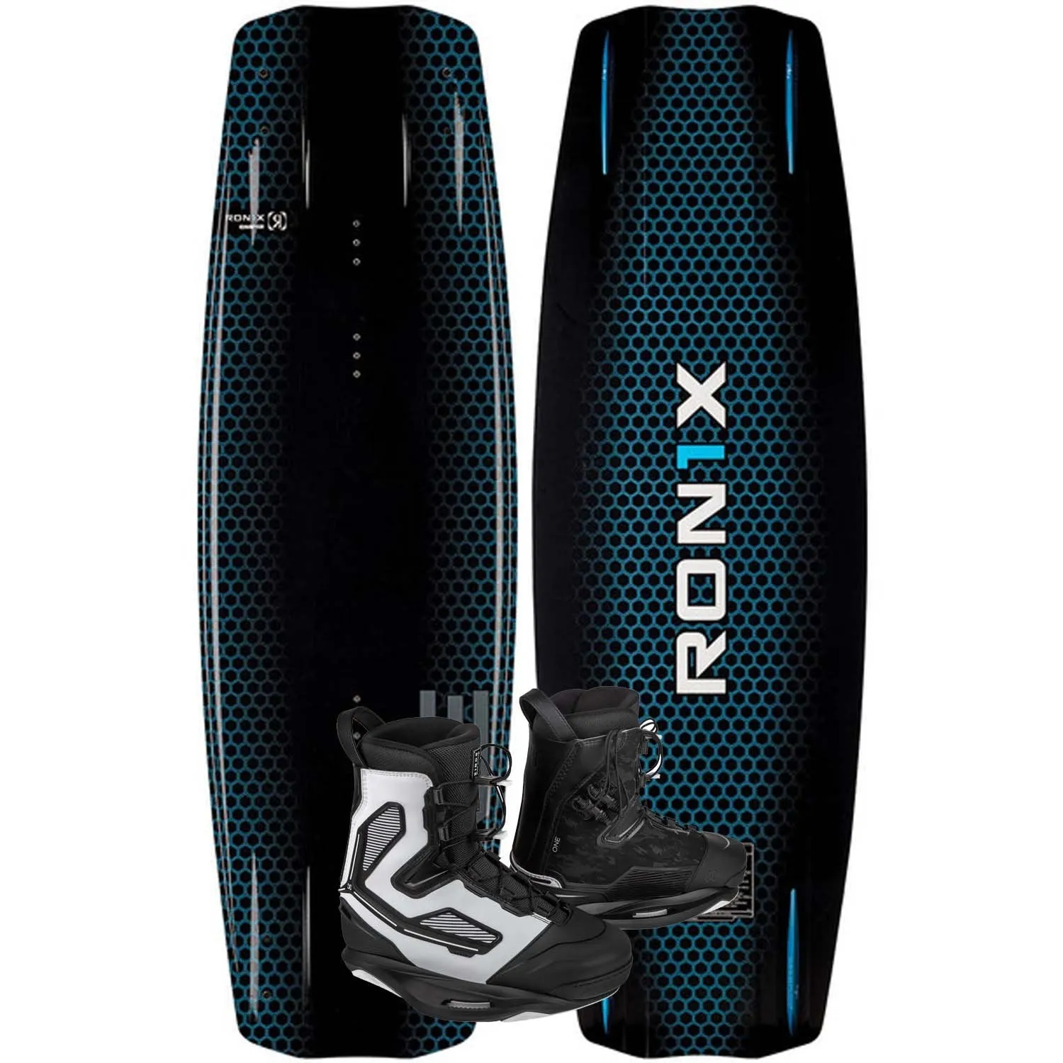 2023 RONIX ONE BLACKOUT WAKEBOARD WITH ONE BOOTS