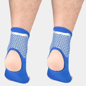 A Pair Sports Ankle Support Compression Ankle Socks Outdoor Basketball Football Mountaineering Protective Gear, Size: XL(Colorful Blue)