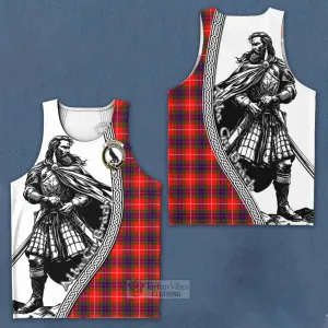 Abernethy Tartan Clan Crest Men's Tank Top with Highlander Warrior Celtic Style