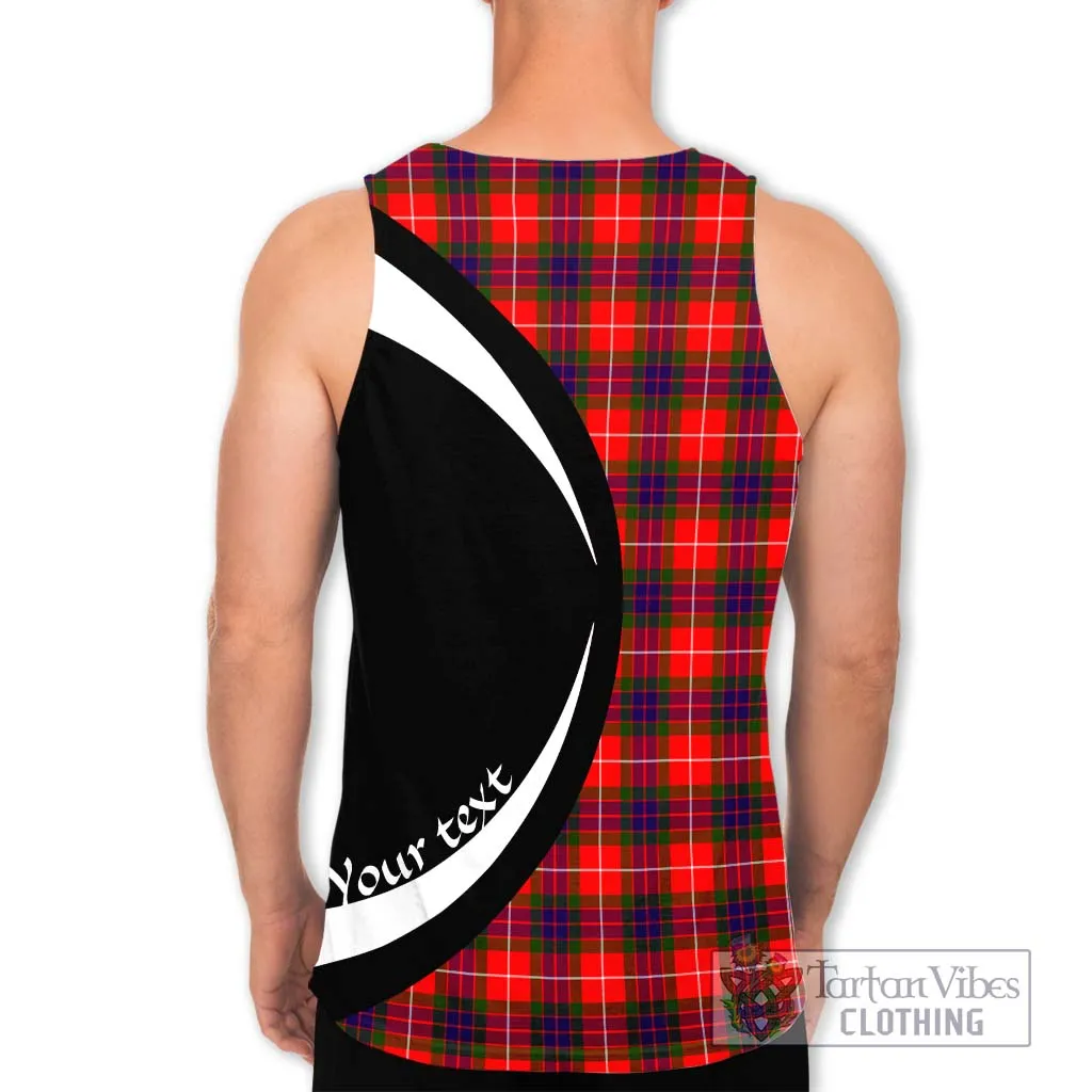 Abernethy Tartan Men's Tank Top with Family Crest Circle Style