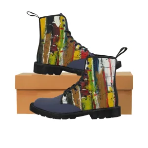 Abstract Art Men's Canvas Boots