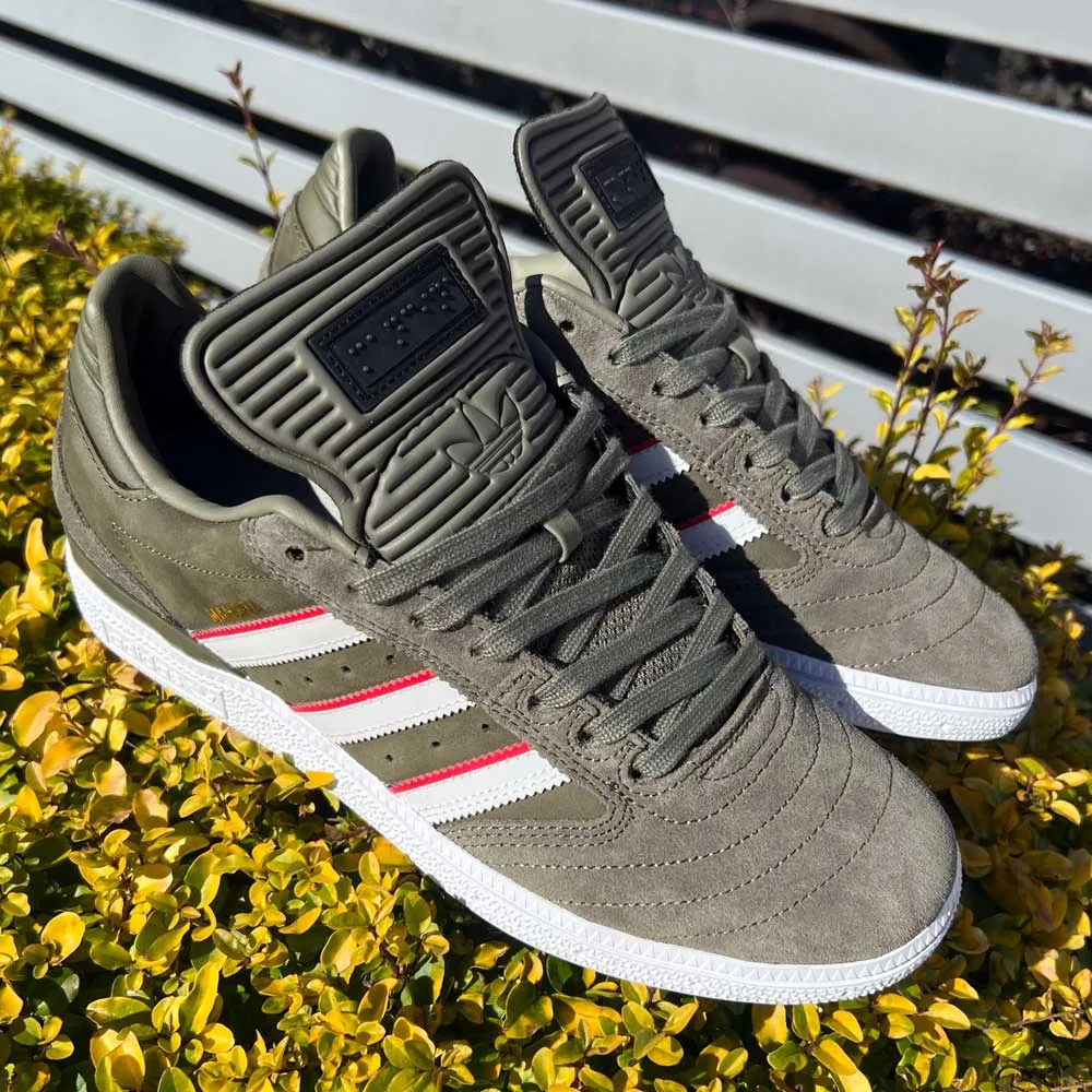 Adidas Busenitz x Dan Mancina Gray Red White Suede Shoes