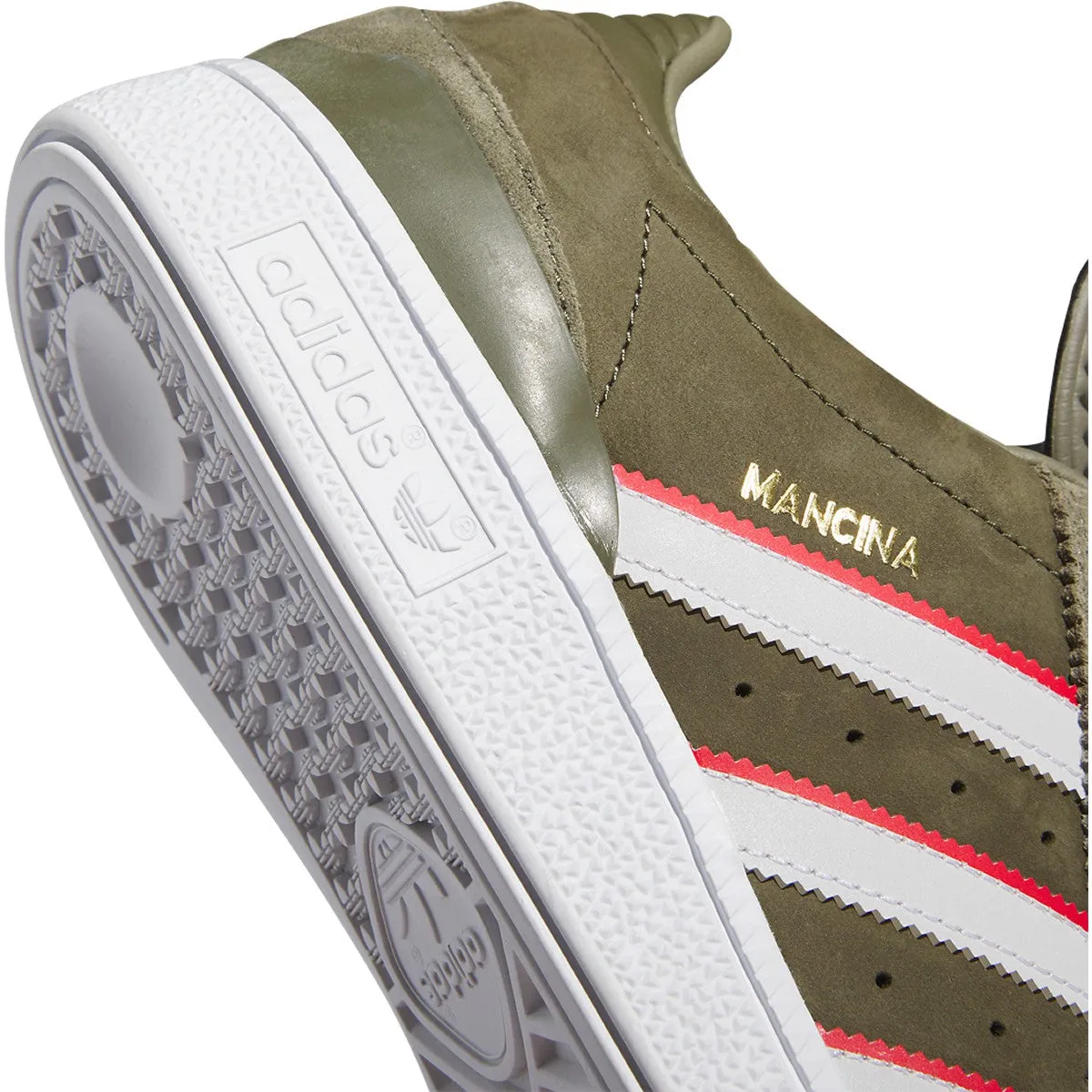 Adidas Busenitz x Dan Mancina Skateboard Shoe - Olive Strata/Red/White