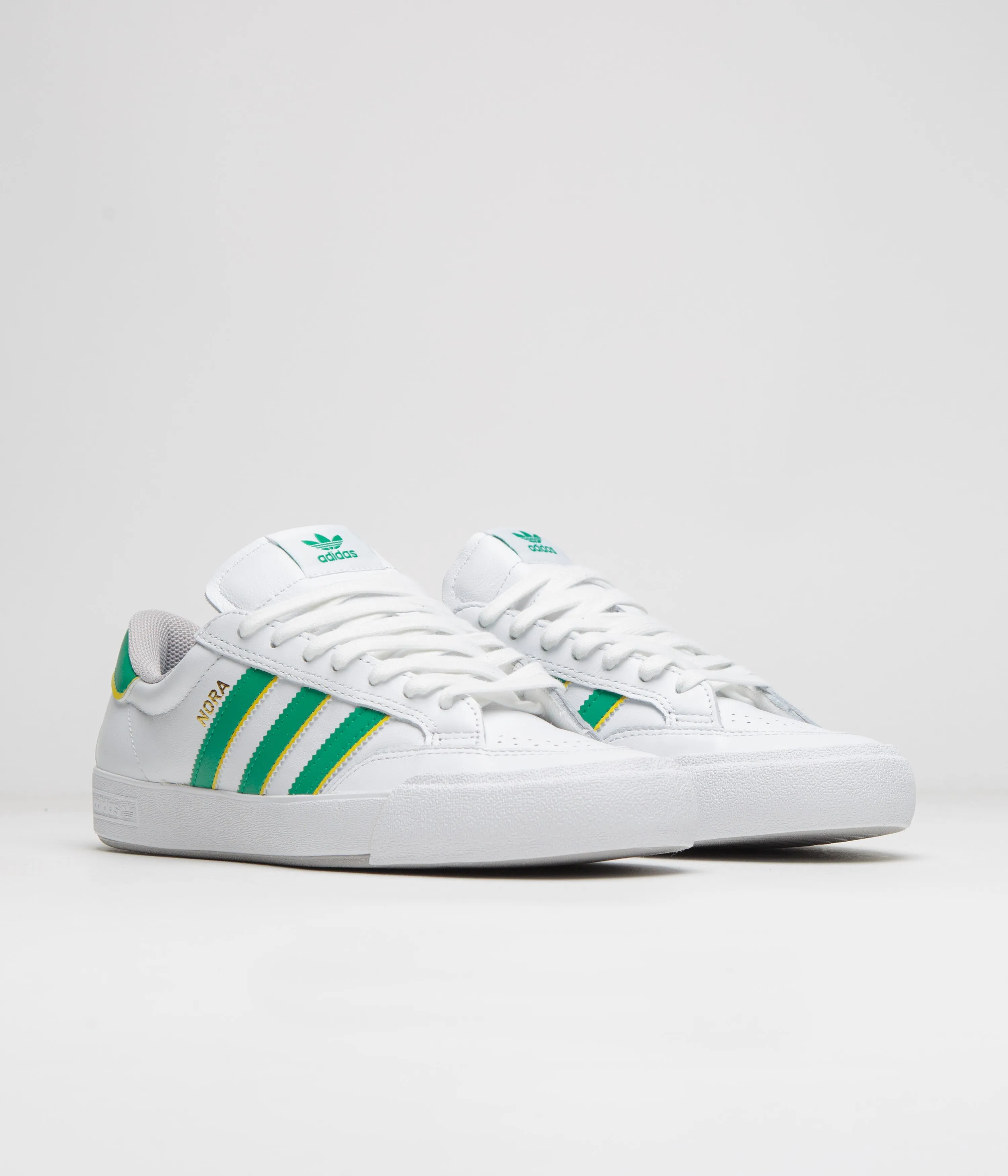 Adidas Nora Shoes - Cloud White / Court Green / Yellow