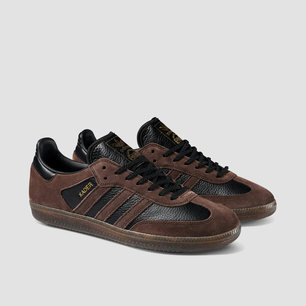 adidas Samba ADV X Kader Shoes - Core Black/Brown/Gum5