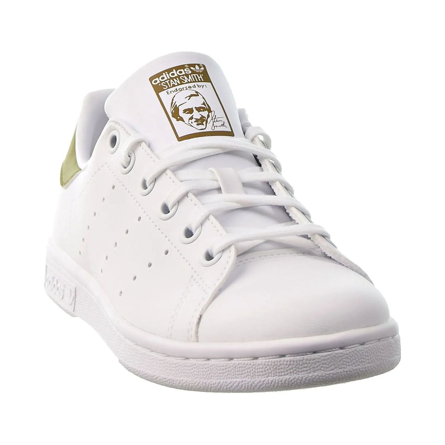 Adidas Stan Smith J Big Kids' Shoes Cloud White-Cloud White-Wild Moss