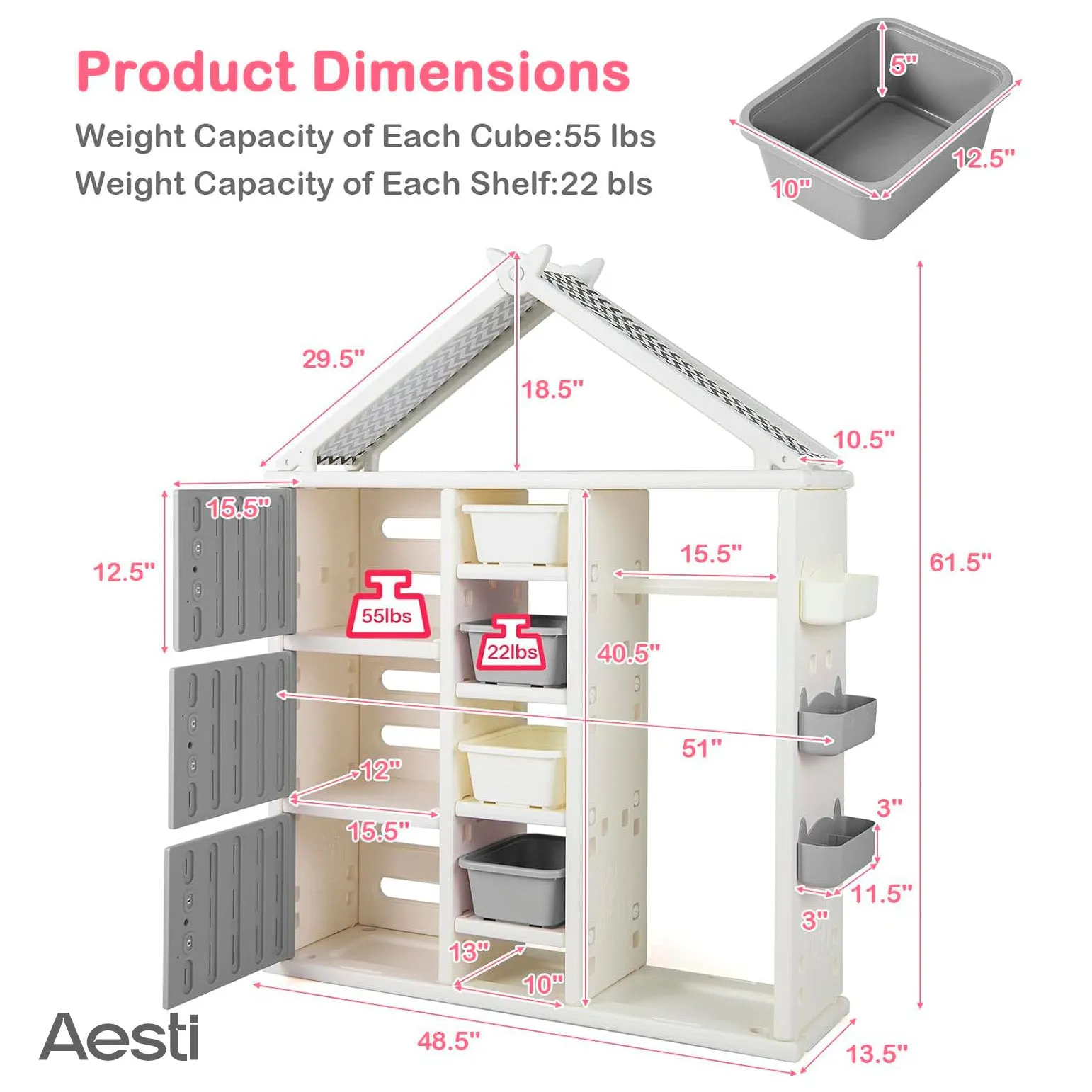 Aesti® Kids Costume Storage Closet