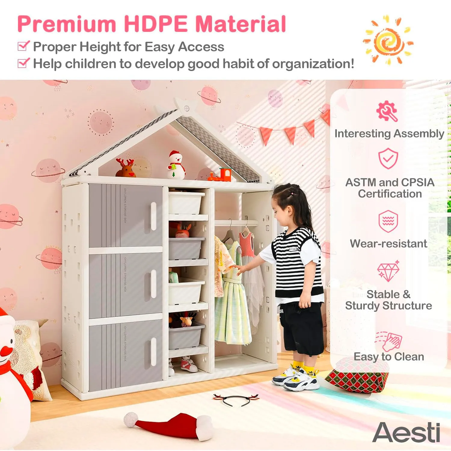 Aesti® Kids Costume Storage Closet