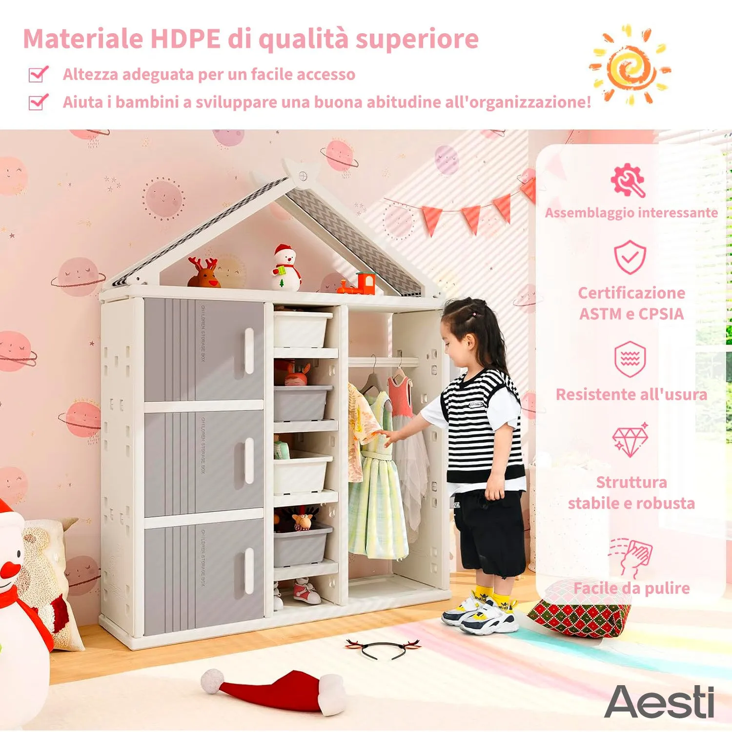 Aesti® Kids Costume Storage Closet