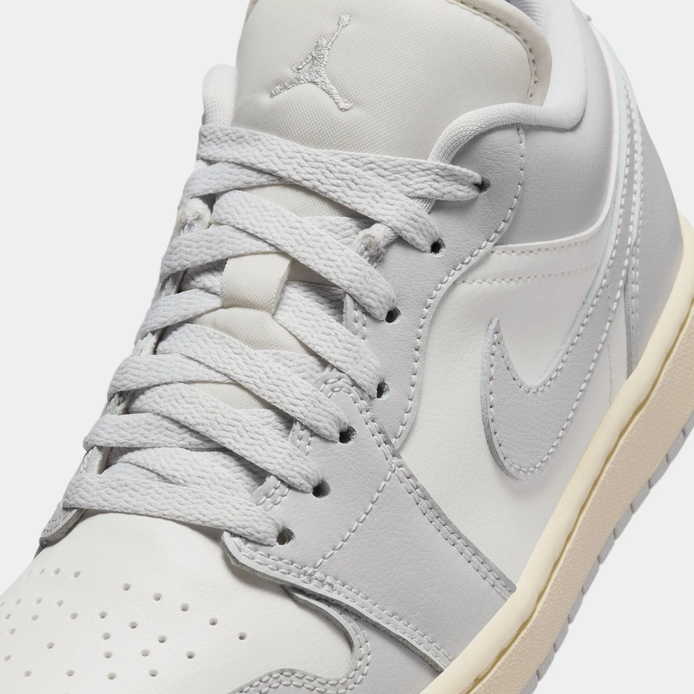 Air Jordan 1 Low Womens Lifestyle Shoes (Sail/Coconut Milk/Neutral Grey)