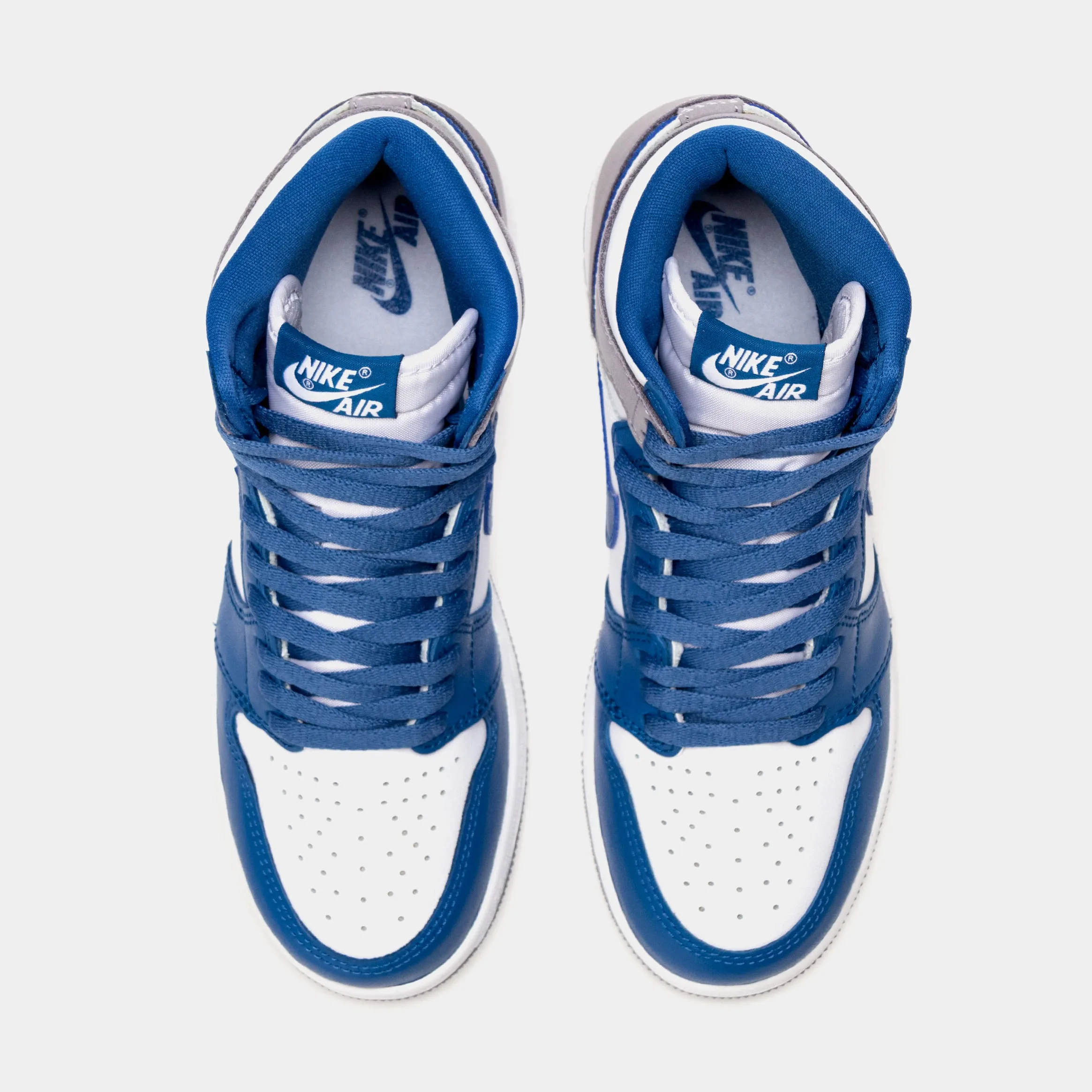 Air Jordan 1 Retro High OG True Blue Grade School Lifestyle Shoes (Blue/White) Free Shipping