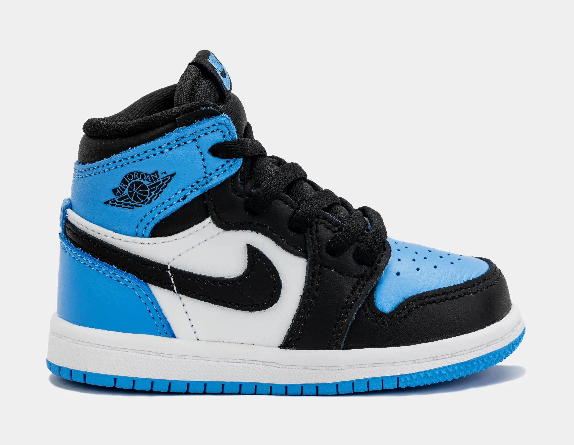 Air Jordan 1 Retro High OG University Blue Infant Toddler Lifestyle Shoes (Black/Blue)