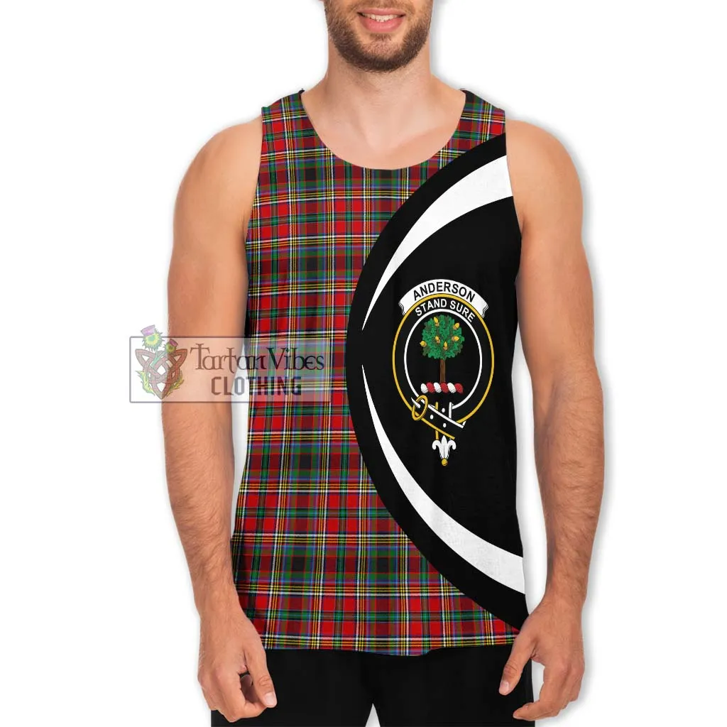 Anderson of Arbrake Tartan Men's Tank Top with Family Crest Circle Style