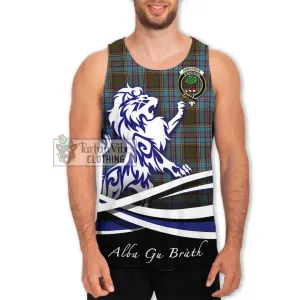 Anderson Tartan Men's Tank Top with Alba Gu Brath Regal Lion Emblem