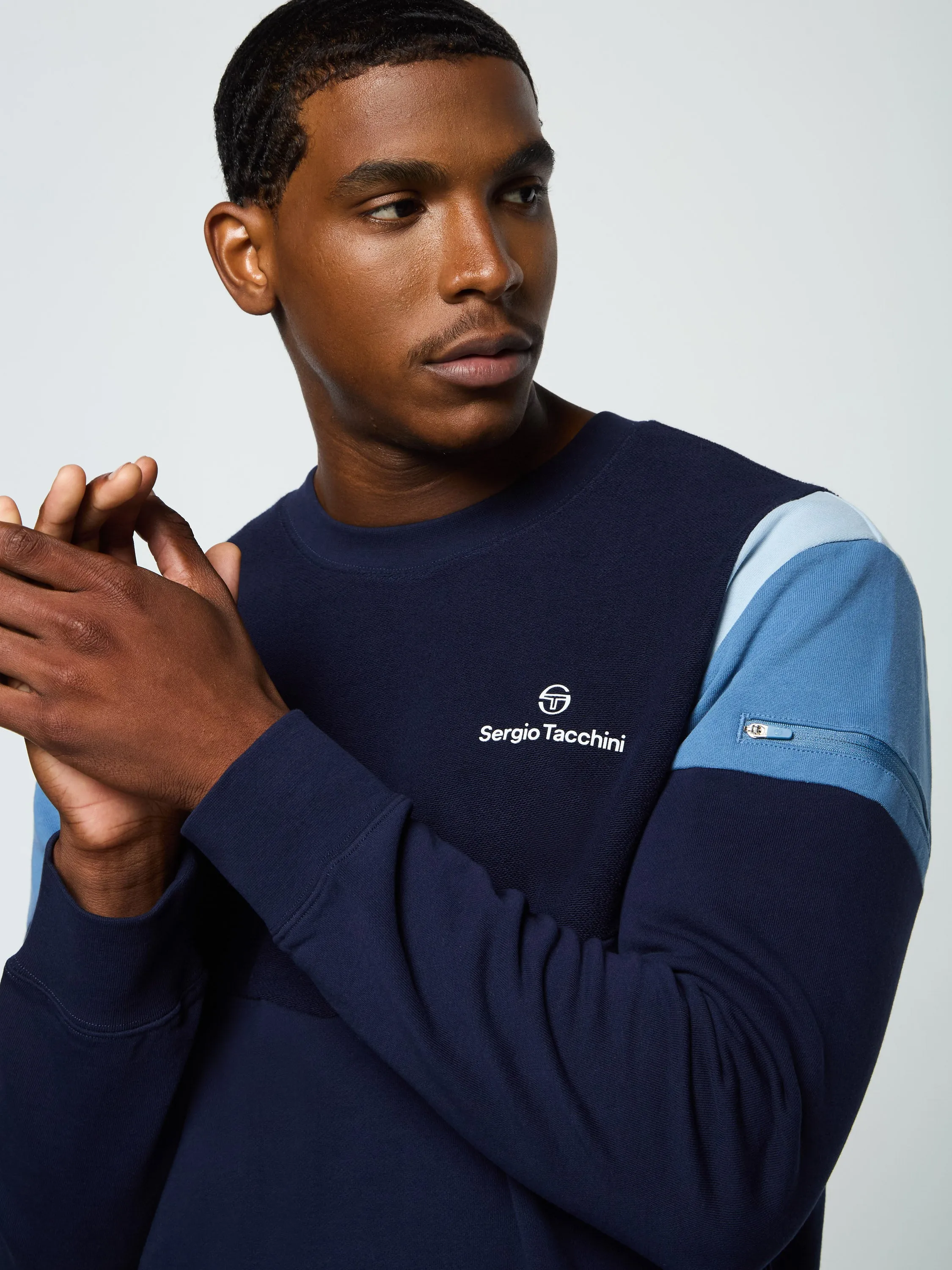 Angolo Crewneck Sweatshirt- Maritime Blue