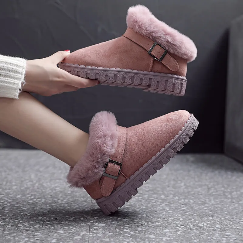 Ankle Snow Round Toe Suede Casual Boots