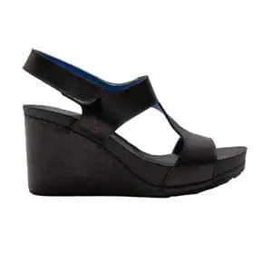 Art Women's Denia Wedge Sandals- Black