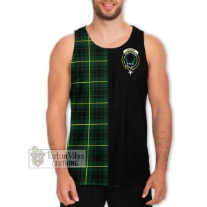 Arthur Modern Tartan Men's Tank Top with Family Crest and Half Of Me Style