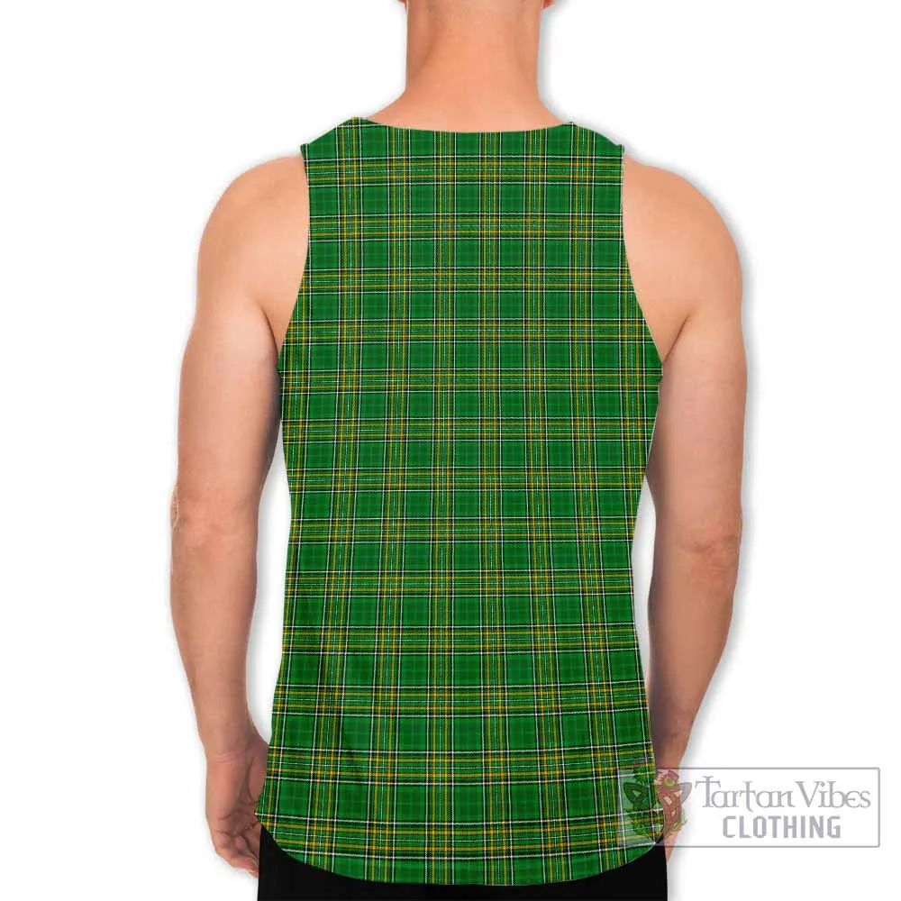 Ashfield Irish Clan Tartan Men's Tank Top with Coat of Arms