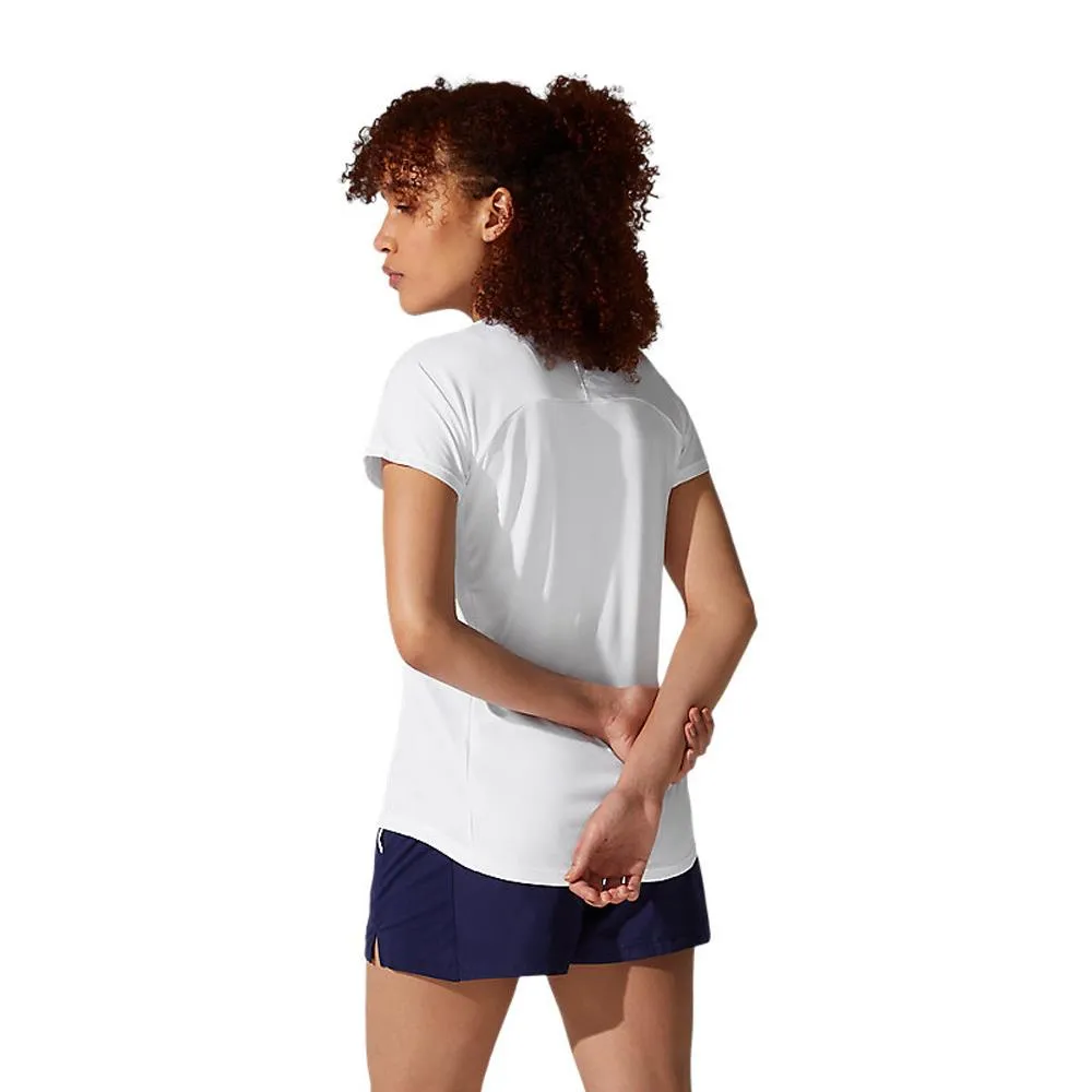 Asics Women's Short Sleeve Piping Tee - Brilliant White