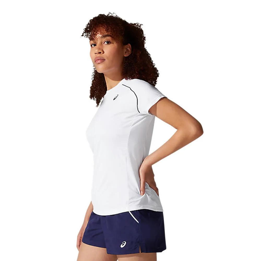 Asics Women's Short Sleeve Piping Tee - Brilliant White