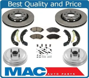 Aveo With ABS To Vin # 426446 (2) Drum With Rr Bearings Brake Shoes Rotors 7Pc