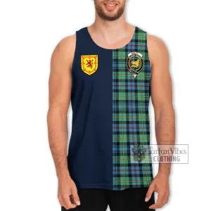 Bailey Ancient Tartan Men's Tank Top Alba with Scottish Lion Royal Arm Half Style