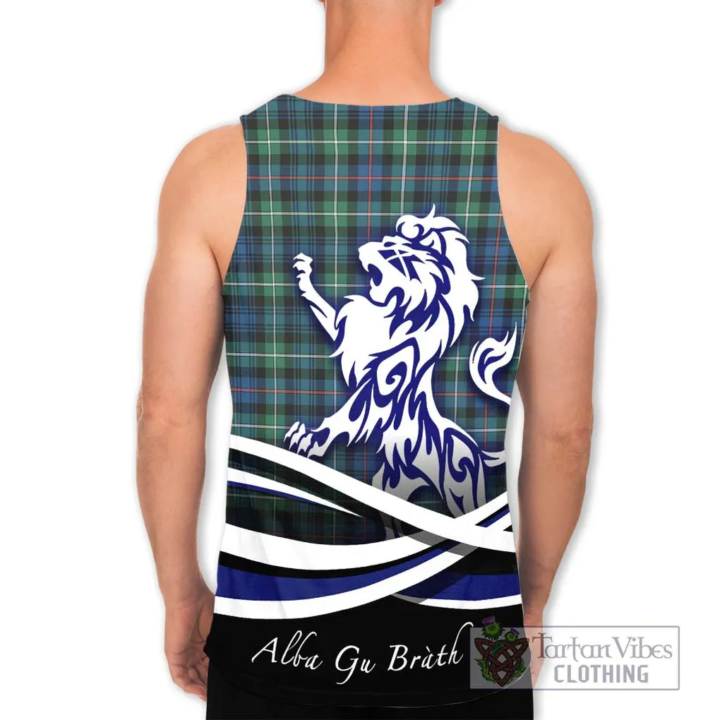 Baillie Ancient Tartan Men's Tank Top with Alba Gu Brath Regal Lion Emblem