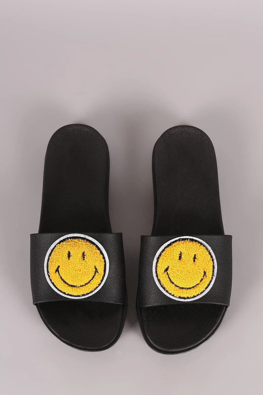 Bamboo Emoji Love Happy Face Slide Sandal