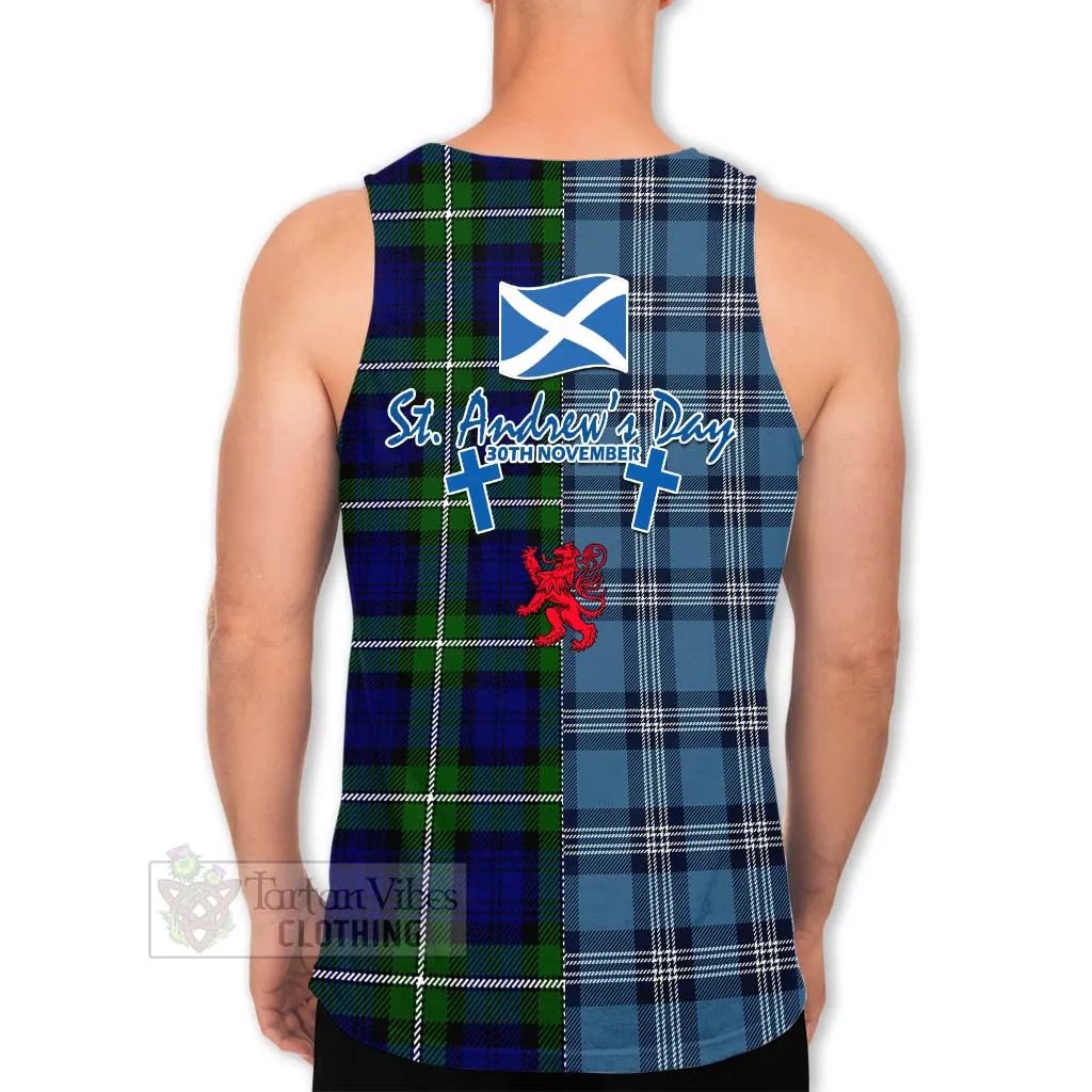 Bannerman Tartan Men's Tank Top Happy St. Andrew's Day Half Tartan Style