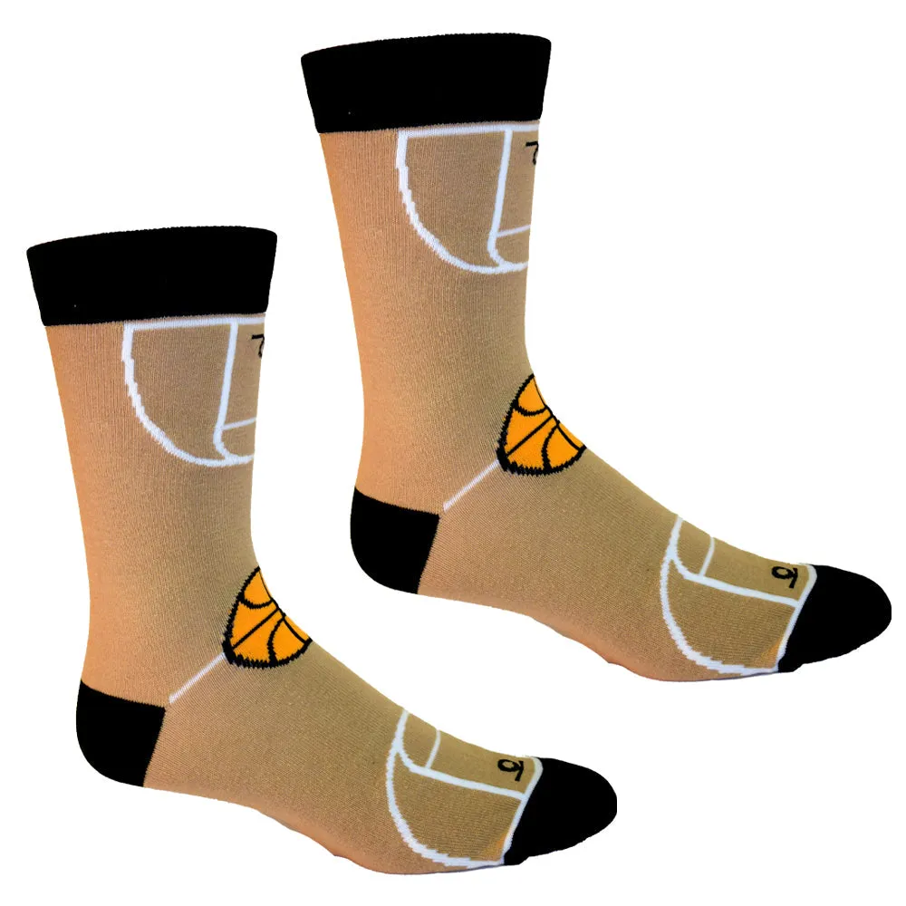 Basketball Court Men's Sock