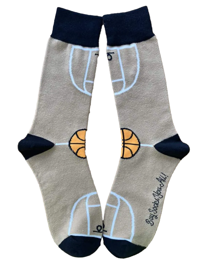 Basketball Court Men's Sock