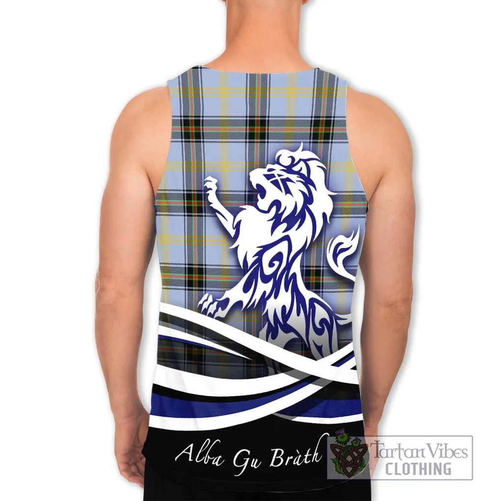 Bell of the Borders Tartan Men's Tank Top with Alba Gu Brath Regal Lion Emblem