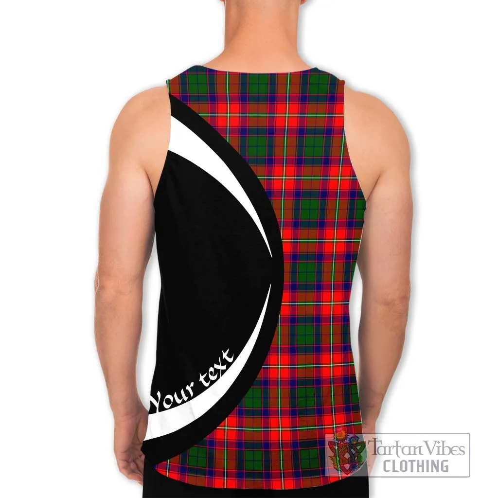 Belsches Tartan Men's Tank Top with Family Crest Circle Style