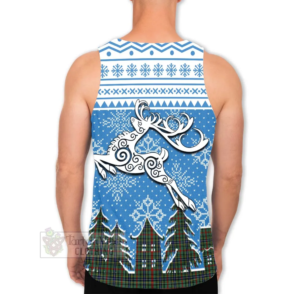 Bisset Clan Christmas Men's Tank Top Celtic Reindeer Style