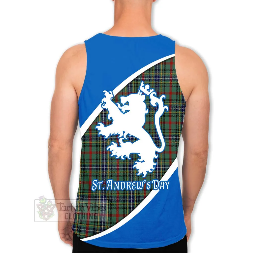 Bisset Family Crest Tartan Men's Tank Top Celebrate Saint Andrew's Day in Style