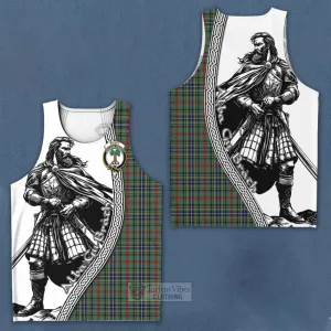 Bisset Tartan Clan Crest Men's Tank Top with Highlander Warrior Celtic Style