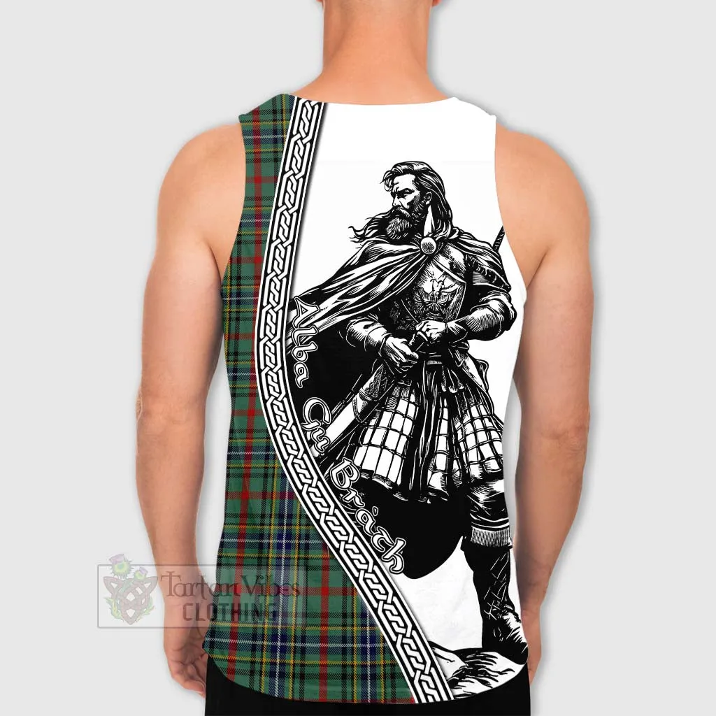 Bisset Tartan Clan Crest Men's Tank Top with Highlander Warrior Celtic Style