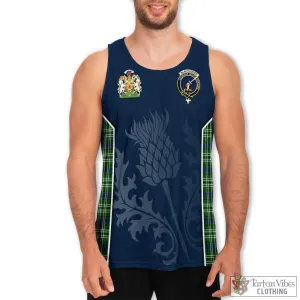 Blackadder Tartan Men's Tanks Top with Family Crest and Scottish Thistle Vibes Sport Style