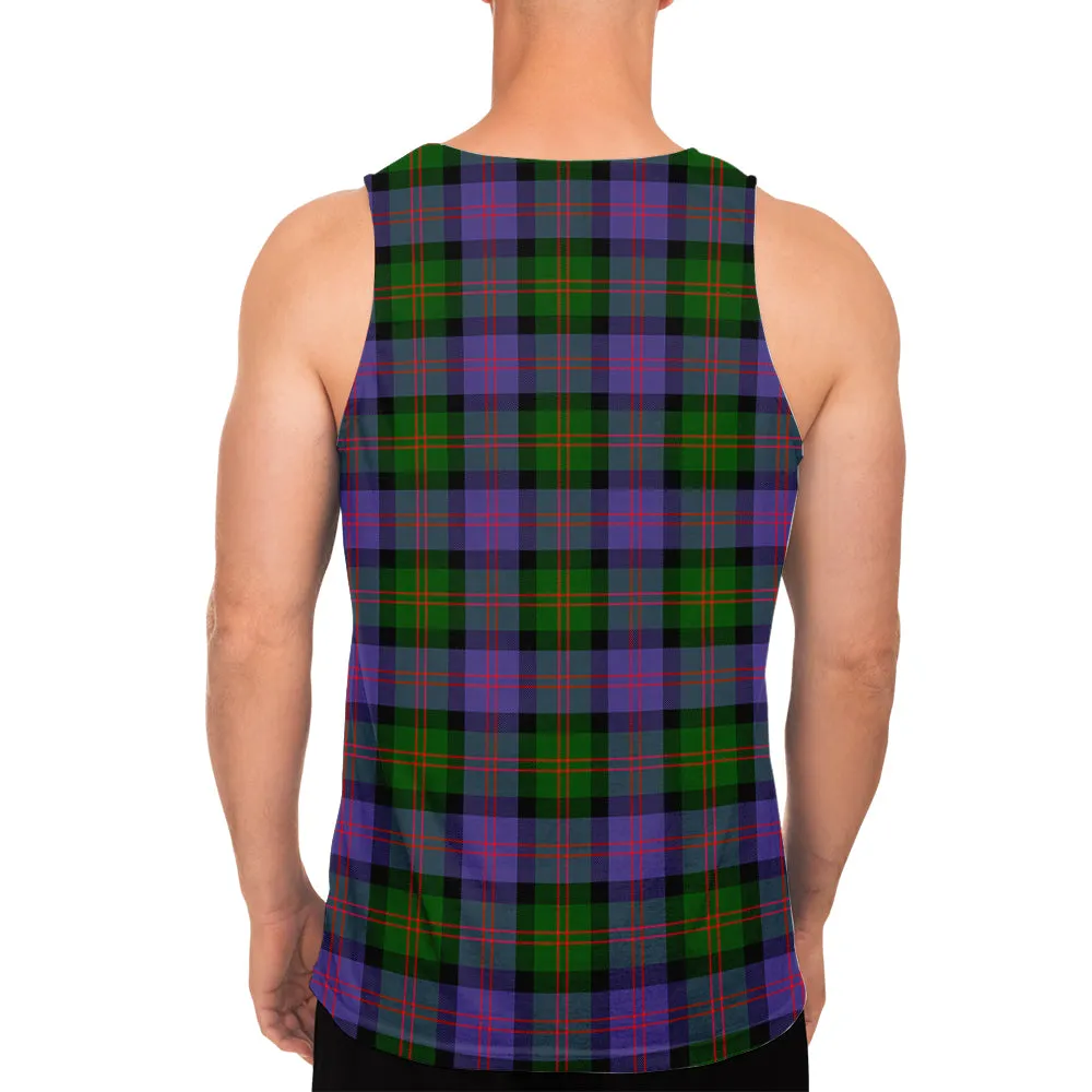 Blair Modern Tartan Mens Tank Top with Family Crest