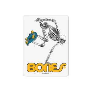 Bones PP Skateboarding Skeleton Sticker - Clear