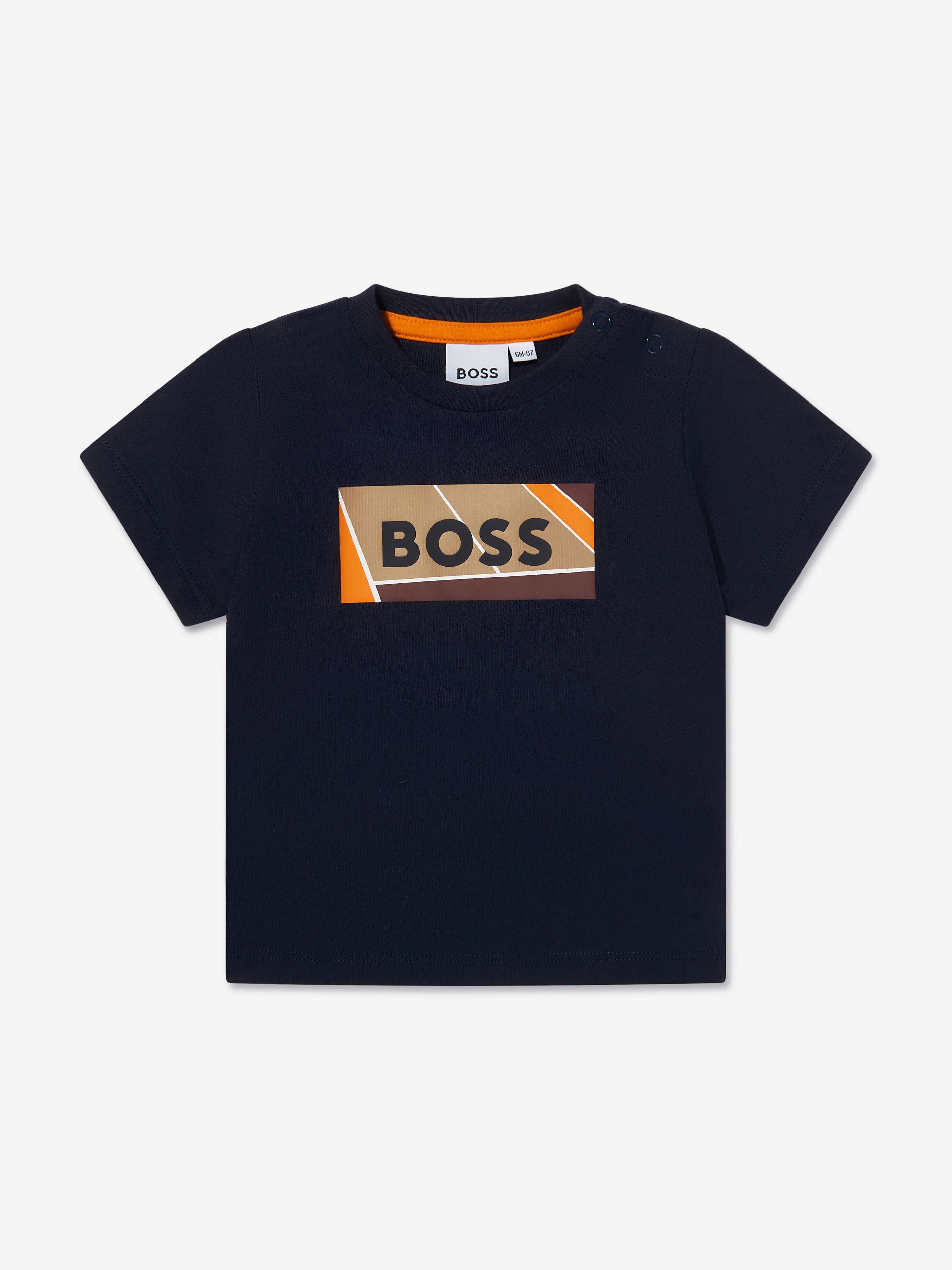 BOSS Baby Boys Tennis Court T-Shirt In Navy