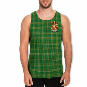 Brabazon Irish Clan Tartan Men's Tank Top with Coat of Arms