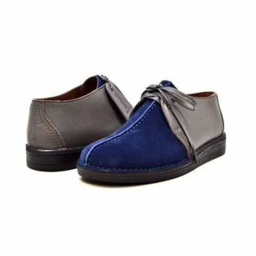 British Walkers Kingston Desert Trek Men's Navy Blue and Gray Suede