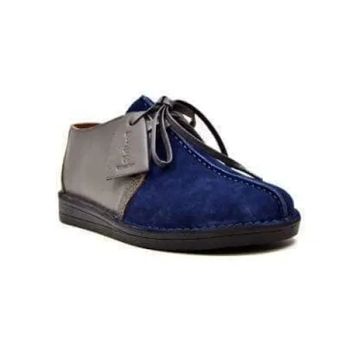 British Walkers Kingston Desert Trek Men's Navy Blue and Gray Suede