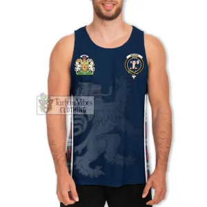 Brodie Dress Tartan Men's Tank Top with Family Crest and Lion Rampant Vibes Sport Style