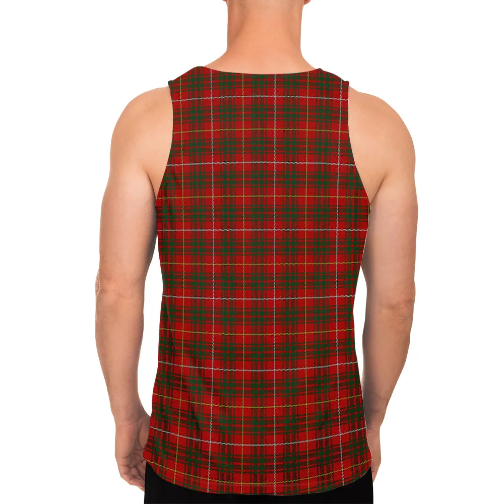 Bruce Tartan Mens Tank Top with Family Crest