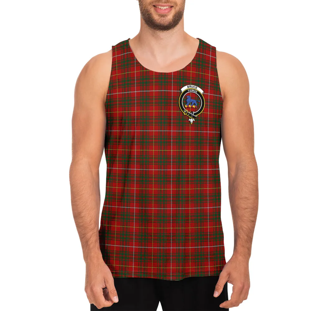 Bruce Tartan Mens Tank Top with Family Crest