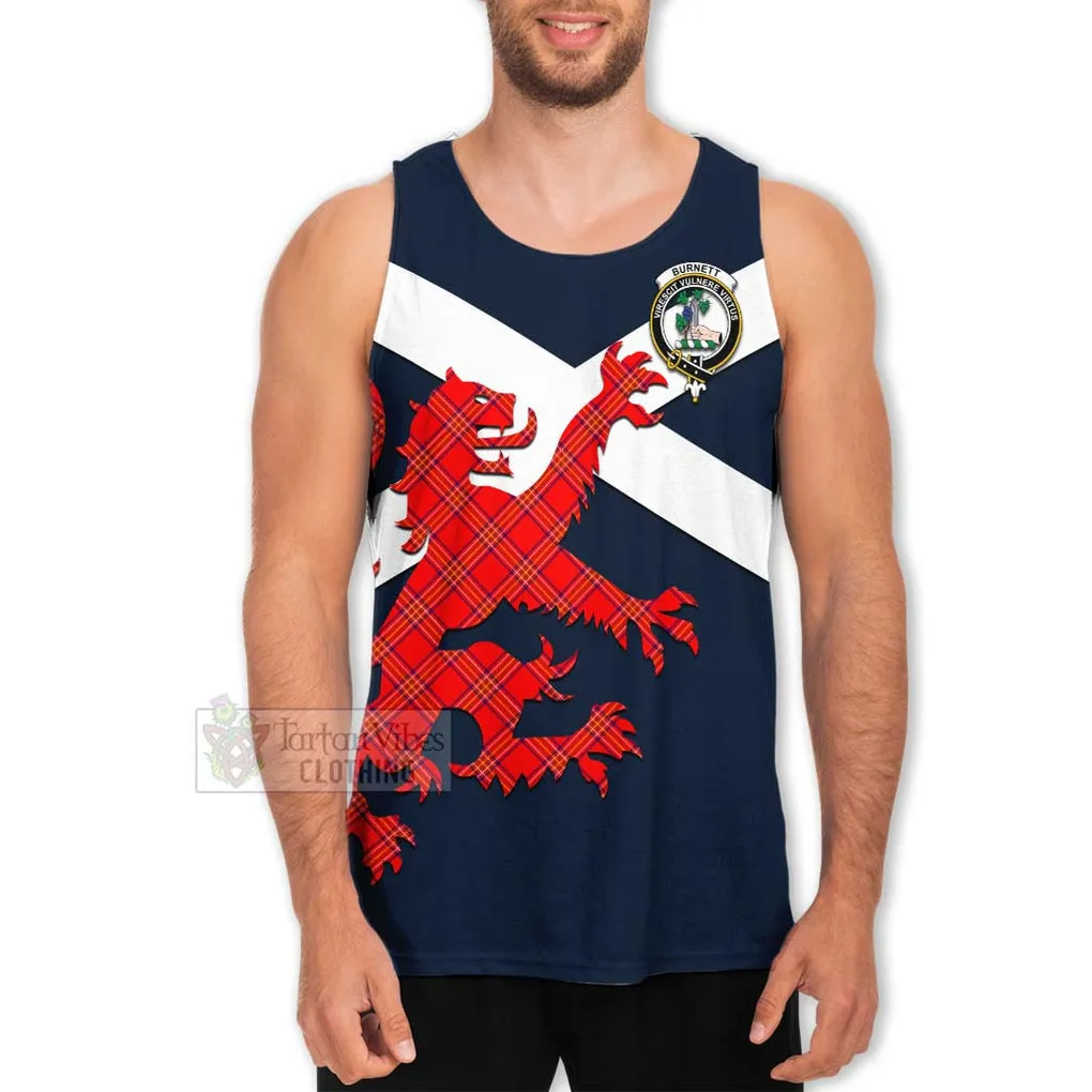 Burnett Tartan Lion Rampant Men's Tank Top  Proudly Display Your Heritage with Alba Gu Brath and Clan Name