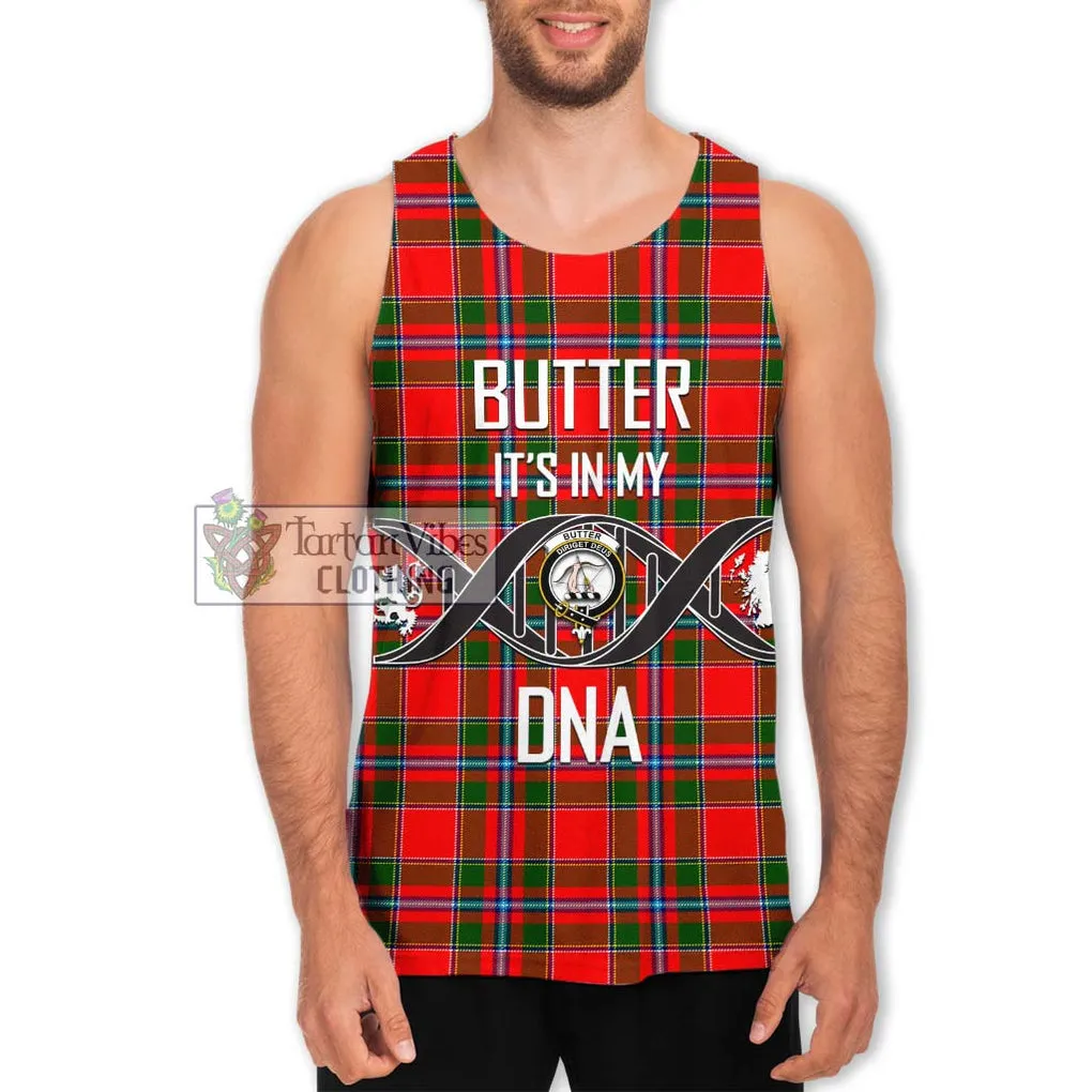 Butter Tartan Men's Tank Top with Family Crest DNA In Me Style